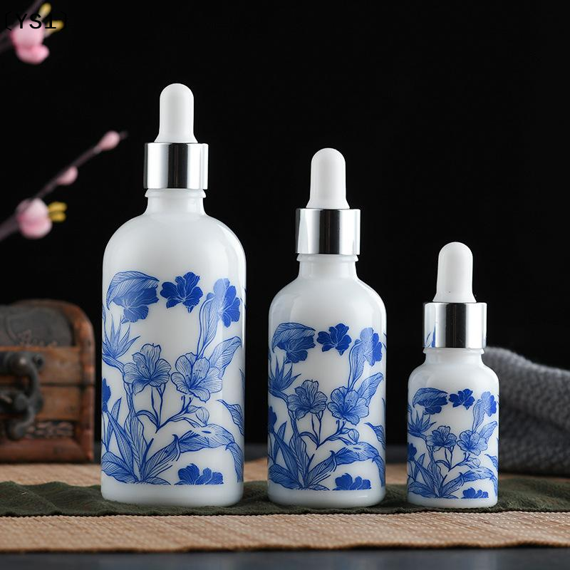 Juice Bottle Dropper - 〔YS1〕10/15/30ml Keramische blauw-witte porseleinen flesjes met