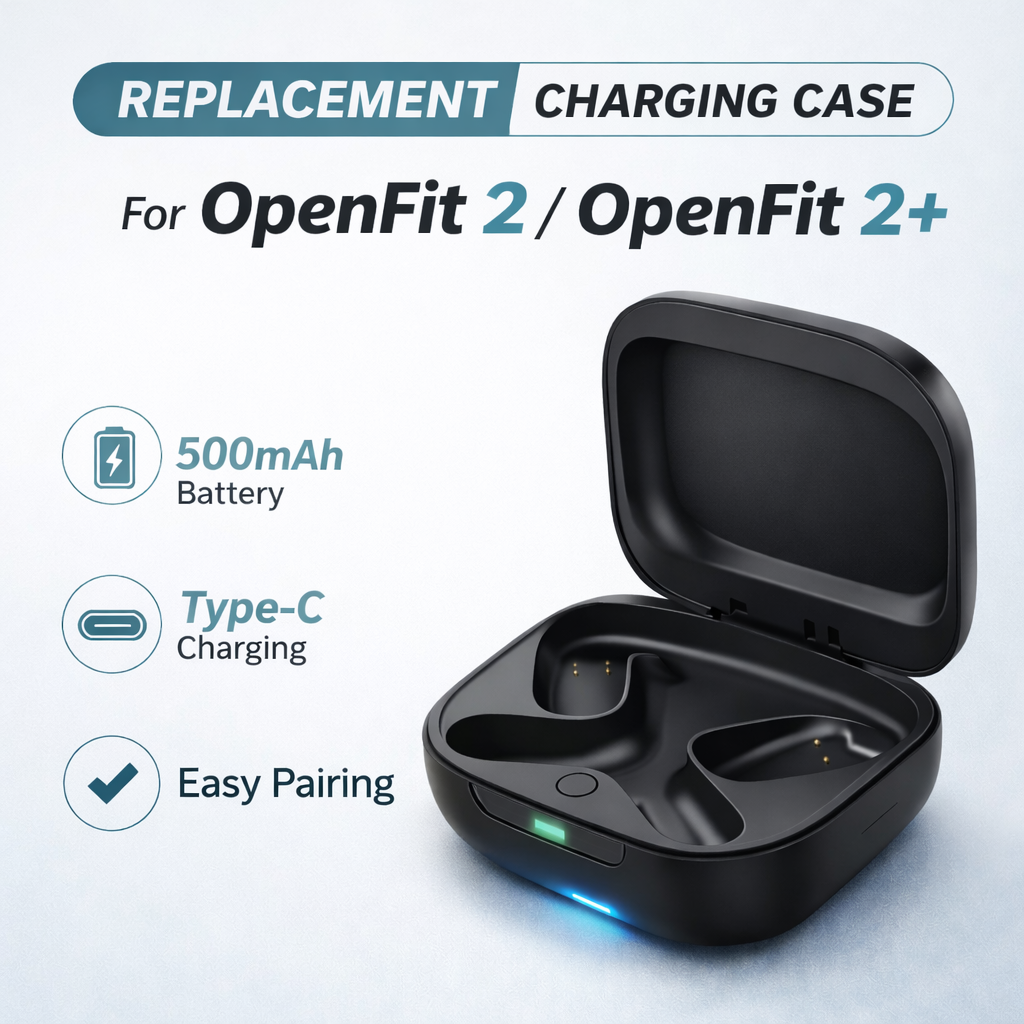 Battery Case Storage - Vervangende oplaadcase voor SHOKZ OpenFit 2