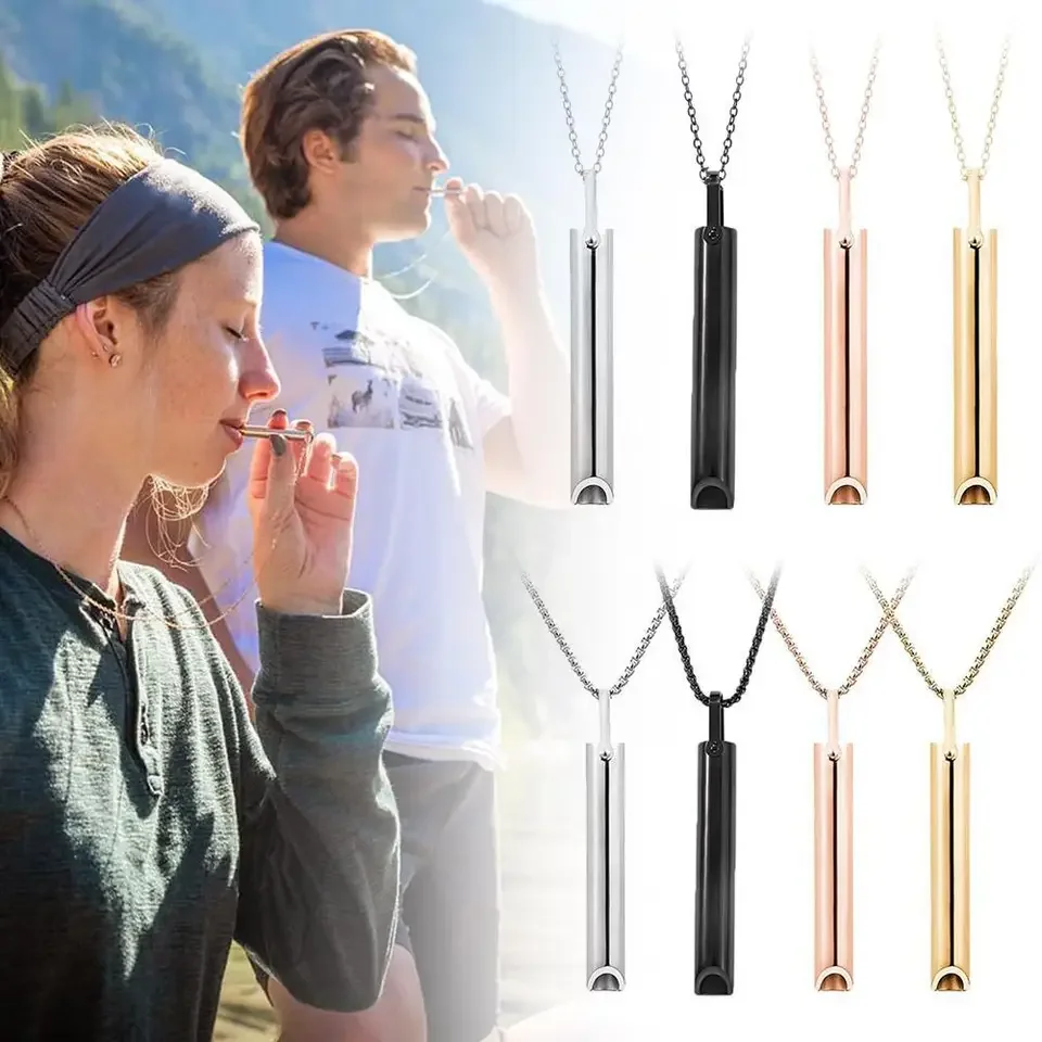 Vaping Goods - Roestvrijstalen fluitketting voor angstverlichting Anti-vaping Mindfulness