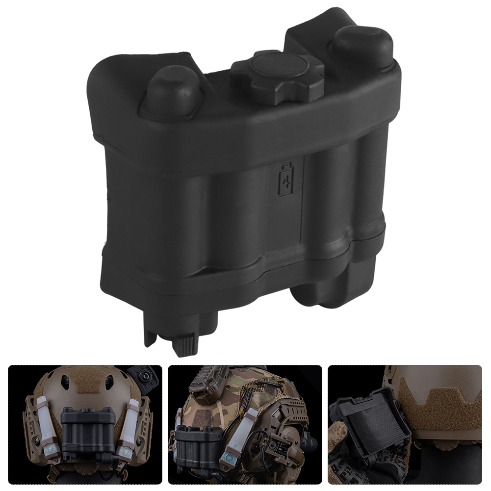 Battery Case Storage - Batterijbox-bevestigingssysteem Helm NVG-batterijhouder Realistisch batterijopbergpakket voor