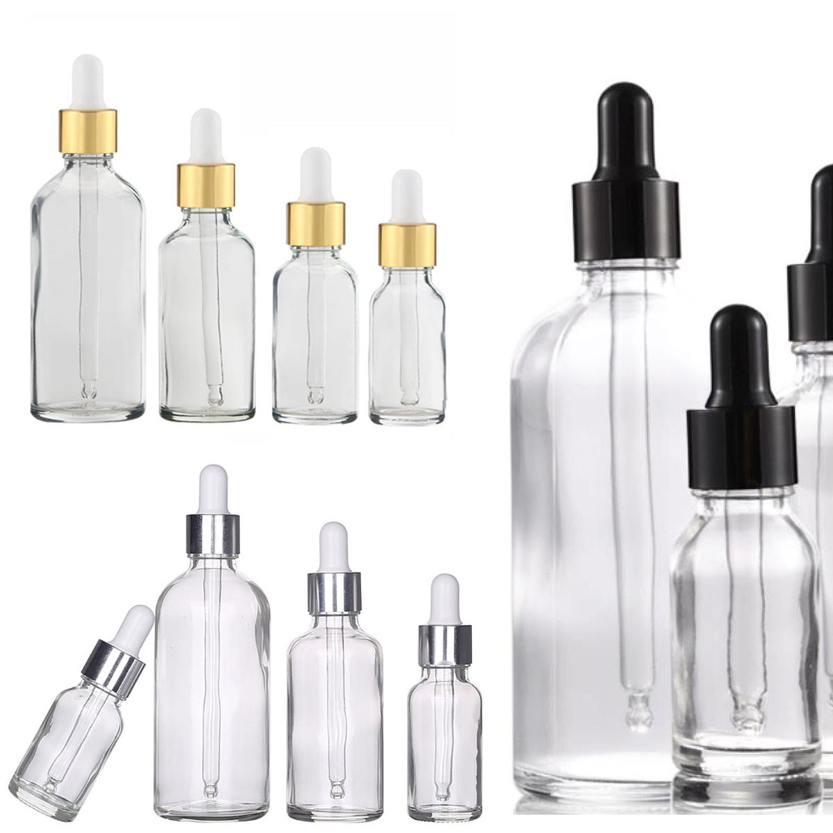 Juice Bottle Dropper - 5/10/15/30/50/0ml Helder Glazen Druppelflesje Potten Flesjes