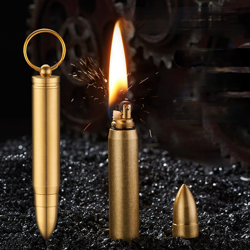 Dry Herb Vaping Accessories - Kogelvormige koperen kerosine-aansteker, metalen open vlam,
