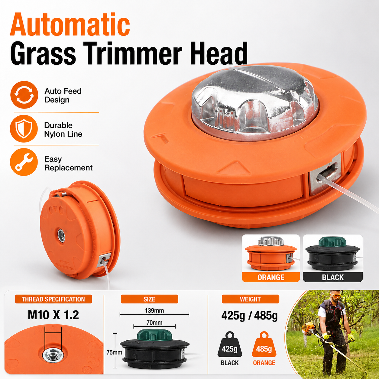 Dry Herb Vaping Accessories - Automatische grastrimmerkop, onkruidwiel voor bosmaaier, vervangend