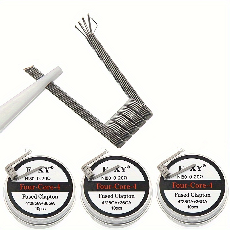 Coil Building Kit - 10 stks/doos, Nichrome Gesmolten Clapton Coils