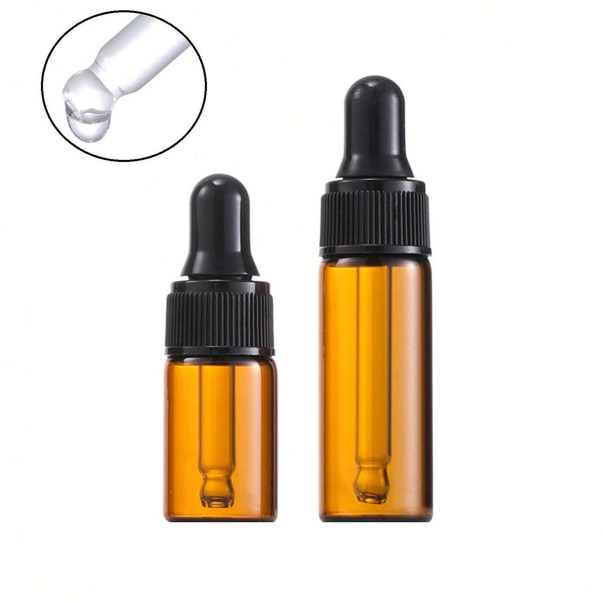 Juice Bottle Dropper - 10 stuks donker amberkleurige glazen druppelflesjes