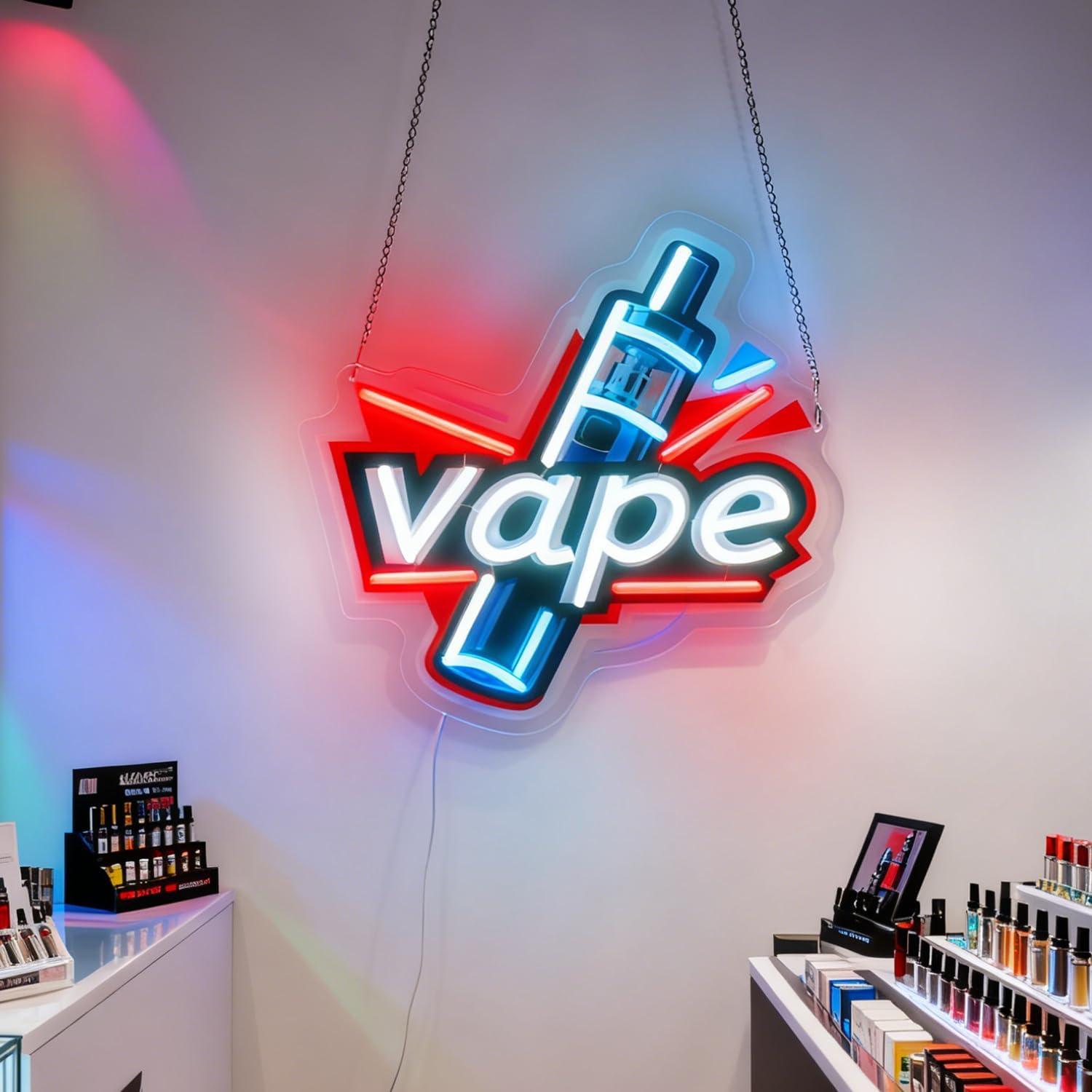 Vaping Store - Vape Neon Sign USB Dimbare LED