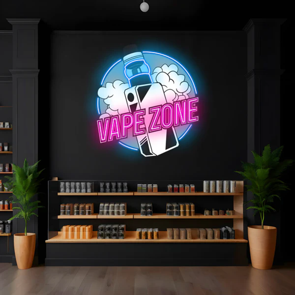 Vaping Store - Sigaret Vape Neon Sign, Open Vape