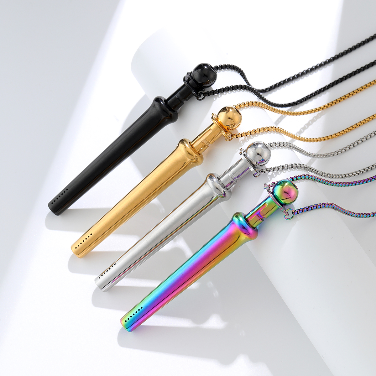 Vaping Goods - Groot formaat angst ademhaling ketting roestvrij