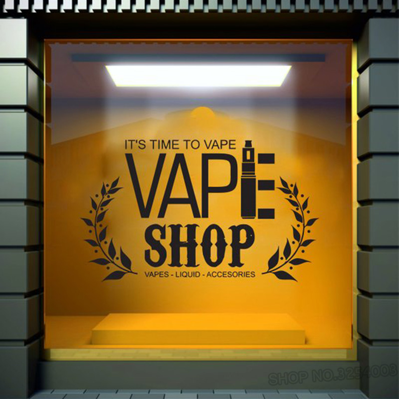 Vaping Store - Vape Winkel Woorden Muurtattoo Venster Sticker
