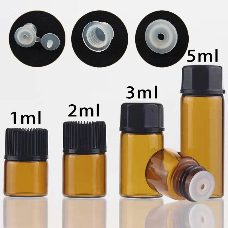 Juice Bottle Dropper - 10X 100x 1/2/3/5/10ML Mini Amber Lege