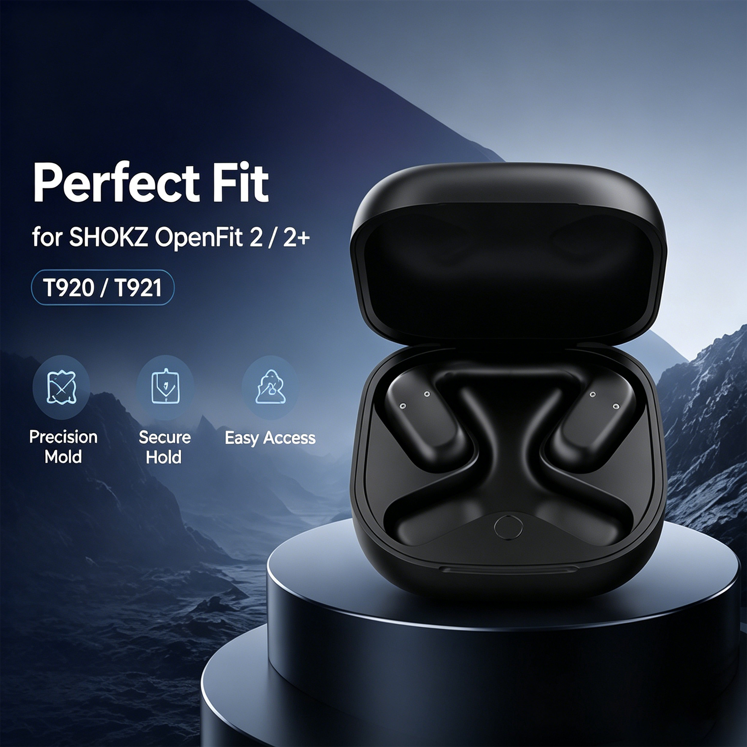 Battery Case Storage - Vervangende oplaadcase voor SHOKZ OpenFit 2