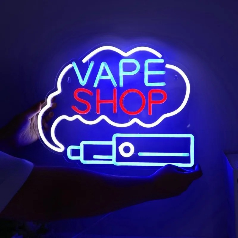 Vaping Store - LED VAPE SHOP Rook Neon Sign