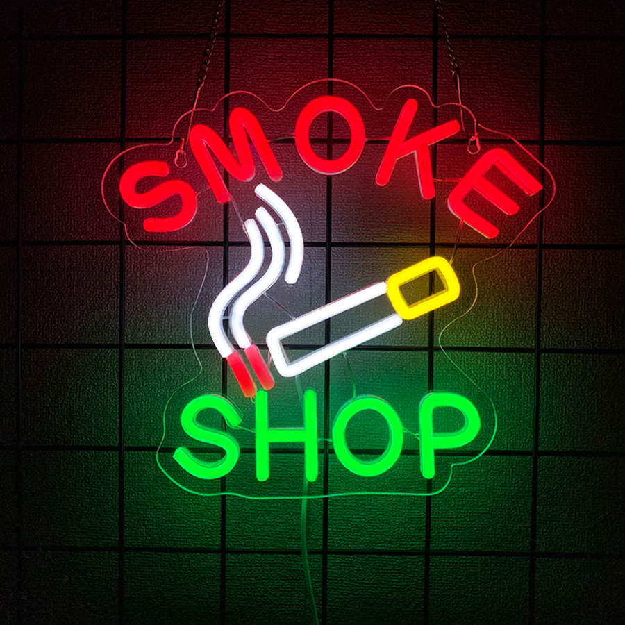 Roken neonbord voor wanddecora - Vaping Store recensie en prijs
