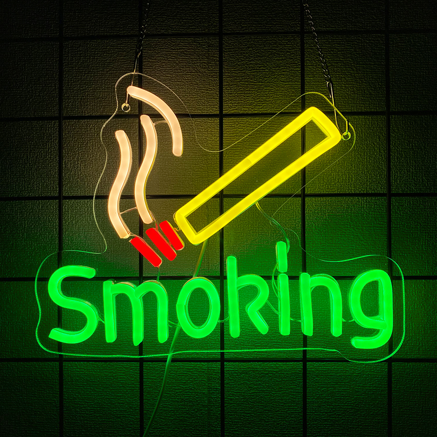 Roken neonbord voor wanddecora - Vaping Store recensie en prijs