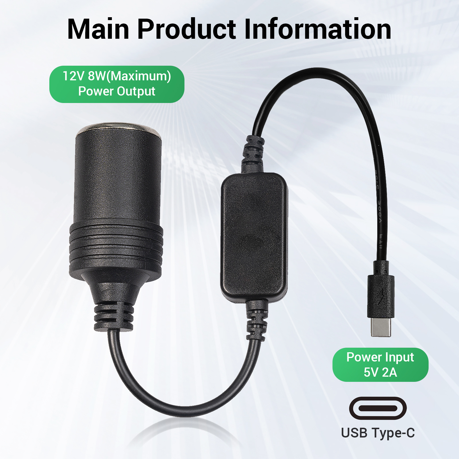 1pc 5V 2A USB Naar 12V Sigaret - Accessories Experts Vape recensie en prijs