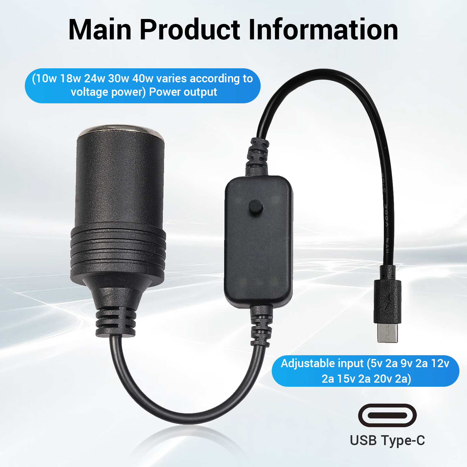 1pc 5V 2A USB Naar 12V Sigaret - Accessories Experts Vape recensie en prijs