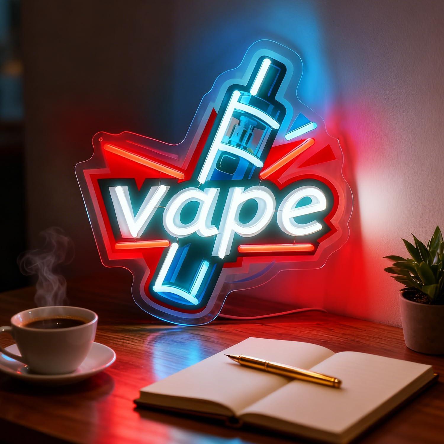 Vape Neon Sign USB Dimbare LED - Vaping Store recensie en prijs