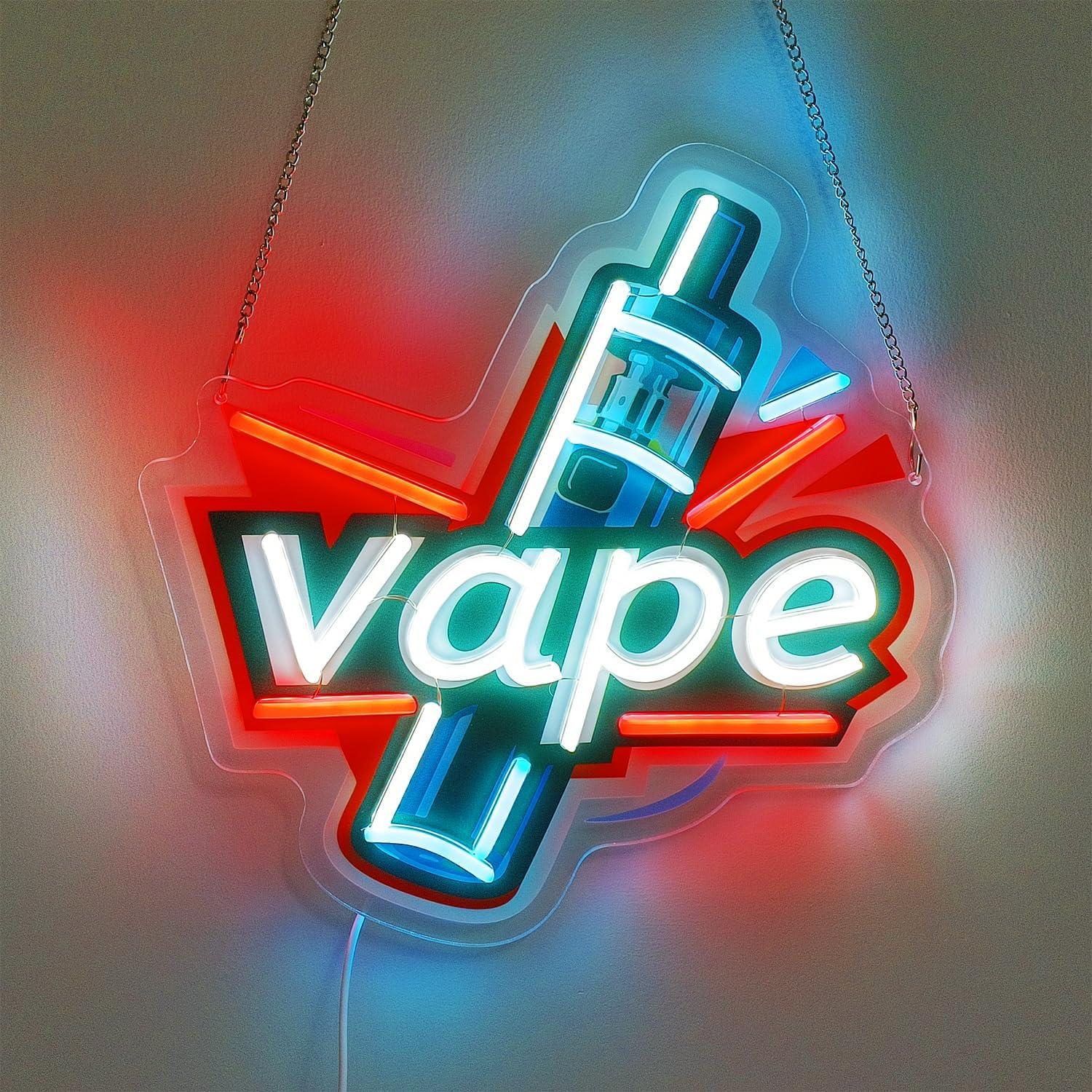 Vape Neon Sign USB Dimbare LED - Vaping Store recensie en prijs