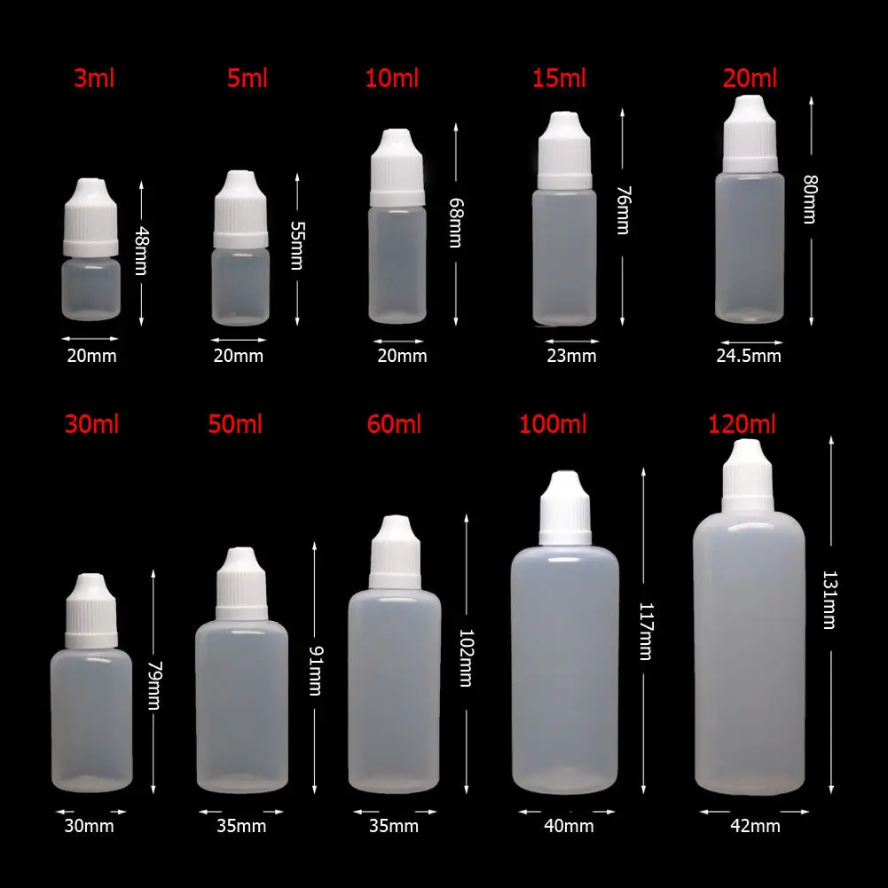 100 stks 3/5/10/15/20/30/50/10 - Juice Bottle Dropper recensie en prijs