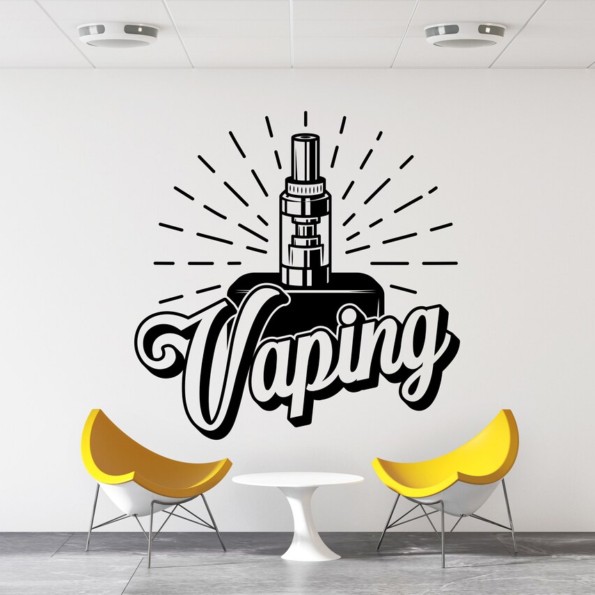 Vape Winkel Muur Sticker Raam  - Vaping Store recensie en prijs