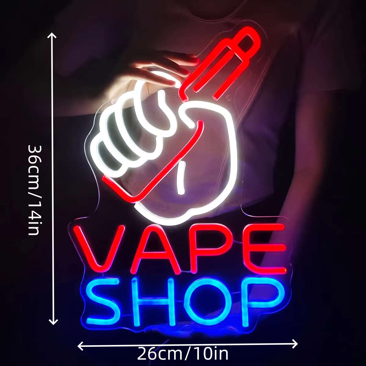 VAPE Shop Neonbord voor rookwi - Vaping Store recensie en prijs