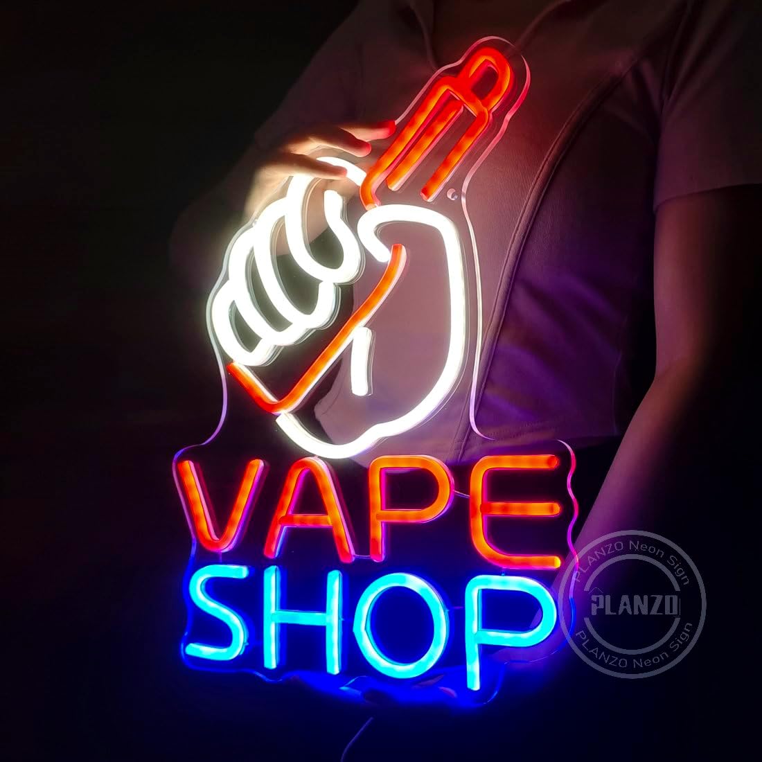 VAPE Shop Neonbord voor rookwi - Vaping Store recensie en prijs