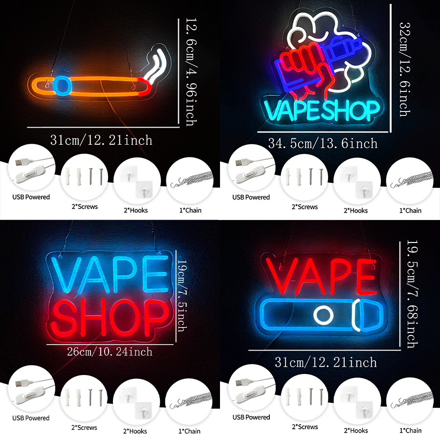 Smoke Series Neon Sign voor wa - Vaping Store recensie en prijs