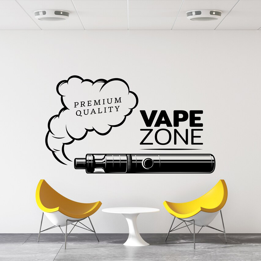 Vape Winkel Muur Sticker Raam  - Vaping Store recensie en prijs